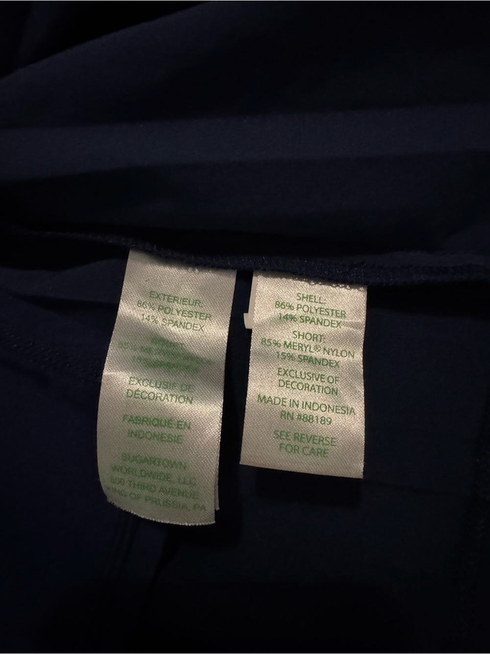 Lilly Pulitzer Luxletic Navy Pleated Skort with Striped Waistband - Picture 3 of 6